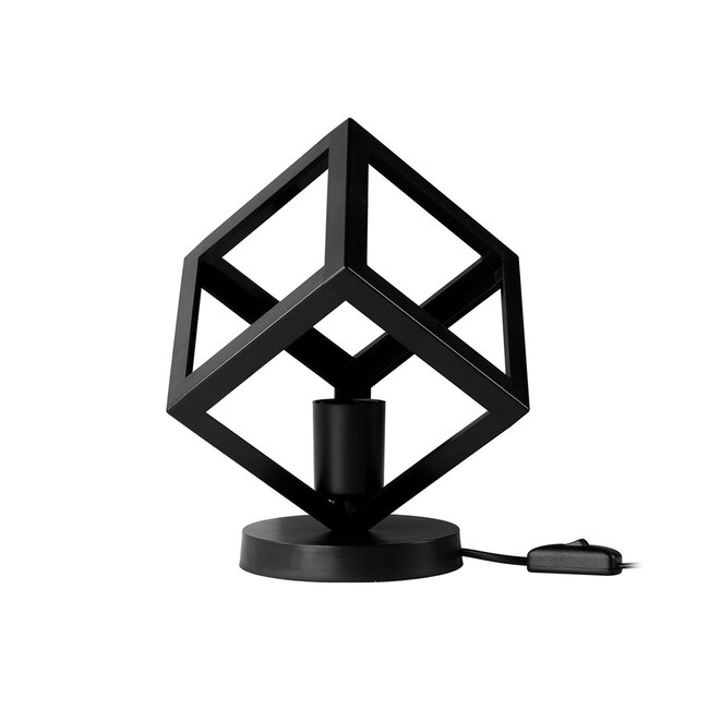 DISE 203-0272 Μοντέρνο Eπιτραπέζιο Φωτιστικό Μονόφωτο 1 x E27 IP20 Μαύρο Πλαστικό - Μ18 x Π18 x Υ22cm