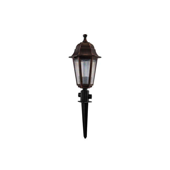 VITRO 203-0198 Vintage Καρφωτό Φωτιστικό Φαναράκι Μονόφωτο 1 x E27 IP44 Χάλκινο Πλαστικό Σώμα - Μ16 x Π16 x Υ51cm