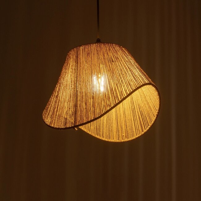 ELDA 205-0032 Boho Κρεμαστό Φωτιστικό Οροφής με Ντουί 1 x E27 AC 220-240V IP20 - Μπεζ - M32 x Π21 x Υ24cm - 3