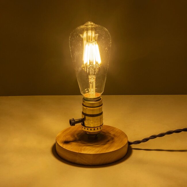 NOX 77702 Μοντέρνο Επιτραπέζιο Φωτιστικό Πορτατίφ με Ντουί 1 x E27 AC 220-240V IP20 - Μπεζ & Χρυσό - Μ12 x Π12 x Υ9cm