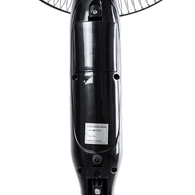 SOLARE-FAN 85358 Solar Fan Αυτόνομος Ηλιακός Επιδαπέδιος Ανεμιστήρας 25W 2 Λειτουργιών Ρεύματος με AC 220-240V ή με Φωτοβολταϊκό Panel 9V 15W & Επαναφορτιζόμενη Μπαταρία Li-ion 7.4V 6000mAh - 12 Ταχύτητες - Ασύρματο Χειριστήριο - Ενσωματωμένο USB 2.0 Charger Συσκευών - IP20 - Μ44 x Π37.5  - 9