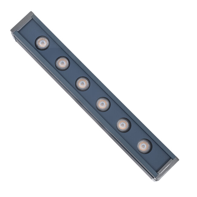 WASHER-VAIA 90178 Μπάρα Φωτισμού Wall Washer LED 6W 630lm 30° DC 24V Αδιάβροχο IP65 Μ30 x Π4 x Υ5cm Αρχιτεκτονικό Πορτοκαλί 2200K - Γκρι Ανθρακί - 3 Years Warranty - 3