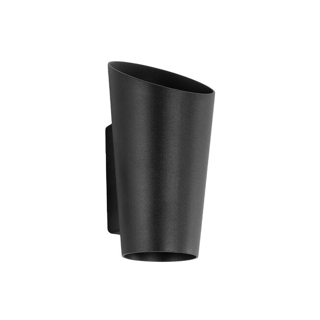 GANETTI 60671 Μοντέρνο Φωτιστικό Τοίχου - Απλίκα LED 10W 1250lm 60° AC 220-240V Αδιάβροχο IP65 Θερμό Λευκό 2700K - Bridgelux COB Chip & TÜV SÜD Driver - Μαύρο Ματ - Μ9.5 x Π11 x Υ19cm - 5 Χρόνια Εγγύηση