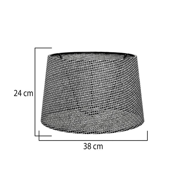 COVER 203-0262 Μοντέρνο Φωτιστικό Καπέλο Γκρί Διάτρητο Ύφασμα - Μ38 x Π38 x Υ30cm