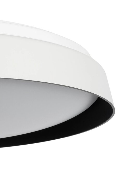 kelvo® VOLA KLV-101-0590-V2 Φωτιστικό Οροφής LED 24W 2400lm 120° AC 220-240V IP20 Ρυθμιζόμενο Λευκό CCT με Διακόπτη στο Driver 2700K/4500K/6000K Triac Dimmable - Lumileds SMD Chip & ENEC/TÜV Driver - Μαύρο Ματ & Λευκό Ματ - Μ38 x Π38 x Υ7cm - 5 Χρόνια Εγγύηση - 5