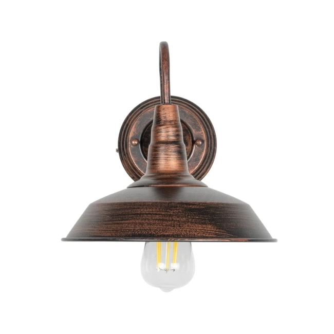 RAY 01067 Vintage Φωτιστικό Τοίχου - Απλίκα με Ντουί 1 x E27 AC 220-240V IP20 - Χάλκινο Εφέ Σκουριάς - Μ26 x Π36 x Υ28cm RAY 01067 Vintage Φωτιστικό Τοίχου - Απλίκα με Ντουί 1 x E27 AC 220-240V IP20 - Χάλκινο Εφέ Σκουριάς - Μ26 x Π36 x Υ28cm