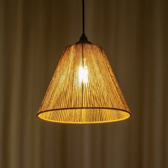 HUTT 205-0017 Boho Κρεμαστό Φωτιστικό Οροφής με Ντουί 1 x E27 AC 220-240V IP20 - Μπεζ - M25 x Π25 x Υ20cm - 3