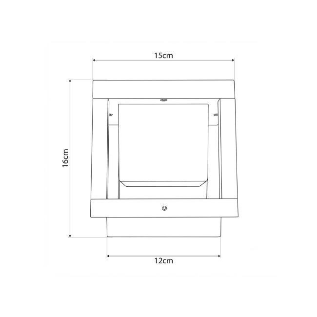 PRISM GLB-103-0017 Φωτιστικό Κολωνάκι Κήπου LED 10W 900lm 90° AC 220-240V Αδιάβροχο IP65 Θερμό Λευκό 2700K - Sanan SMD Chip - Μαύρο Ματ - Μ15 x Π15 x Υ16cm - 3 Χρόνια Εγγύηση - 7