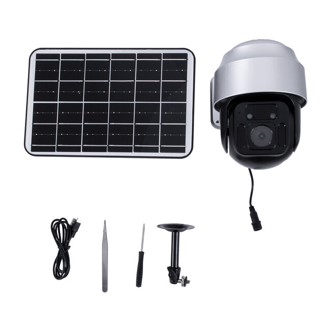 86049 Αυτόνομη Ηλιακή Camera 1080P 2MP WiFi 150° Μπαταρία 3200mAh Φωτοβολταϊκό Πάνελ Αισθητήρα Ημέρας-Νύχτας & Ρύθμιση Χρόνου Διπλή Κατέυθυνση Ομιλίας Αδιάβροχη IP66 Ψυχρό Λευκό 6000K - Ασημί - 8