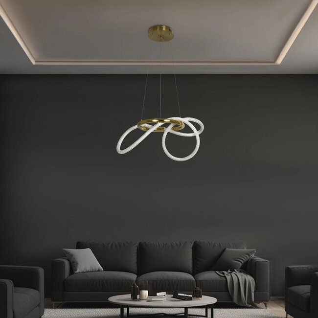 kelvo® GLOW KLV-101-0161 Κρεμαστό Φωτιστικό Οροφής LED 30W 3000lm 360° AC 220-240V IP20 Ρυθμιζόμενο Λευκό CCT με Χειριστήριο από 2700K έως 6000K Dimmable - Lumileds SMD Chip - Χρυσό Πλατίνα - Μ40 x Π40 x Υ30cm - 3 Χρόνια Εγγύηση kelvo® GLOW KLV-101-0161 Κρεμαστό Φωτιστικό Οροφής LED 30W 3000lm 360° AC 220-240V IP20 Ρυθμιζόμενο Λευκό CCT με Χειριστήριο από 2700K έως 6000K Dimmable - Lumileds SMD Chip - Χρυσό Πλατίνα - Μ40 x Π40 x Υ30cm - 3 Χρόνια Εγγύηση