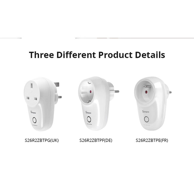 80054 SONOFF S26R2ZBTPF-DE - Zigbee Smart Plug Schuko EU - Smart Plug - 15