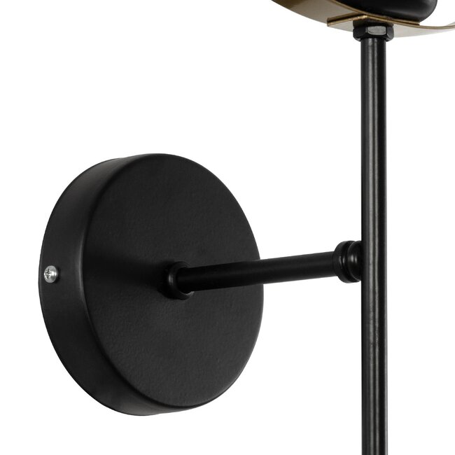 SOPA 201-0120 Μοντέρνο Φωτιστικό Τοίχου - Απλίκα με Ντουί 1 x E27 AC 220-240V IP20 - Μαύρο - Μ23 x Π15 x Υ51cm - 6
