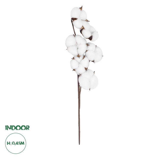 Artificial Garden COTTON BRANCH 20558 Τεχνητό Διακοσμητικό Κλαδί βαμβάκι Υ45cm