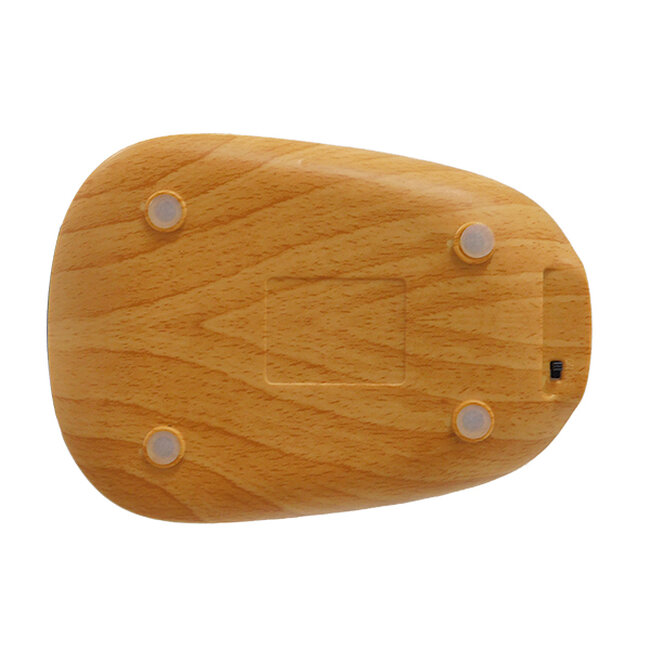 Μοντέρνο Επιτραπέζιο Φωτιστικό Γραφείου LED 6 Watt Μονόφωτο Μεταλλικό Καφέ Ξύλο Ασημί Λευκό Ημέρας 4500k  DRAPER SILVER 01438 - 7