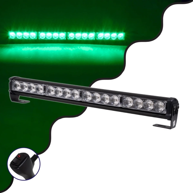 85273 PRO Series Μπάρα Σήμανσης Οχήματος Security - Ασφαλείας για Αυτοκίνητα & Φορτηγά 16 Προγραμμάτων Φωτισμού STROBE LED SMD 3030 32W DC 10-30V Αδιάβροχη IP66 Πράσινο 85273 PRO Series Μπάρα Σήμανσης Οχήματος Security - Ασφαλείας για Αυτοκίνητα & Φορτηγά 16 Προγραμμάτων Φωτισμού STROBE LED SMD 3030 32W DC 10-30V Αδιάβροχη IP66 Πράσινο