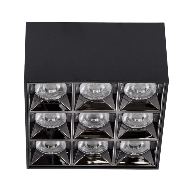 kelvoLUMINAR KLV-101-0341 Φωτιστικό Downlight Σποτ LED 30W 4200lm 36° AC 220-240V IP20 Φυσικό Λευκό 4500K - Osram SMD Chip & TÜV SÜD Driver - Μαύρο Ματ - Μ12 x Π12 x Υ6.6cm - 5 Χρόνια Εγγύηση - 3
