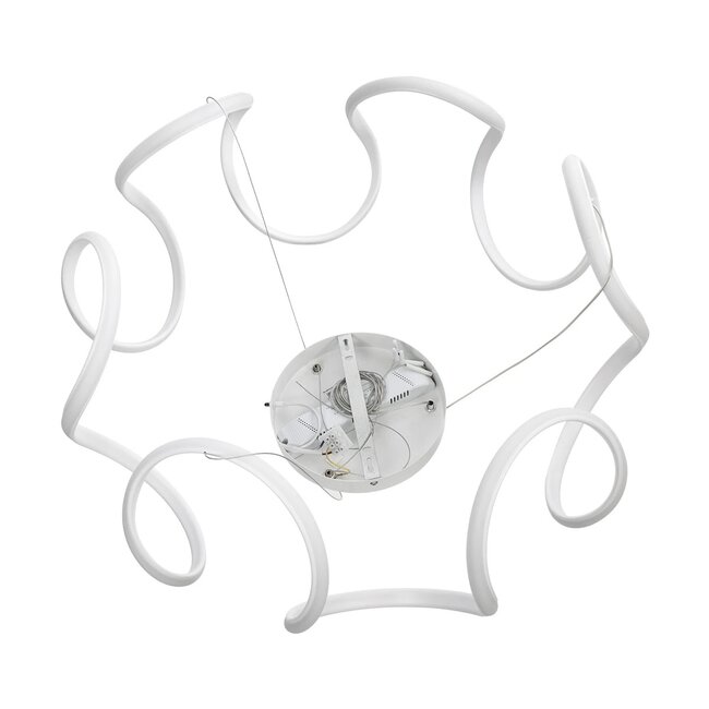 kelvo® TARANTULA KLV-101-0270 Κρεμαστό Φωτιστικό Οροφής LED 120W 12000lm 360° AC 220-240V IP20 Ρυθμιζόμενο Λευκό CCT με Χειριστήριο από 2700K έως 6000K Dimmable - Lumileds SMD Chip - Λευκό Ματ - Μ78 x Π78 x Υ31.5cm - 3 Χρόνια Εγγύηση - 8