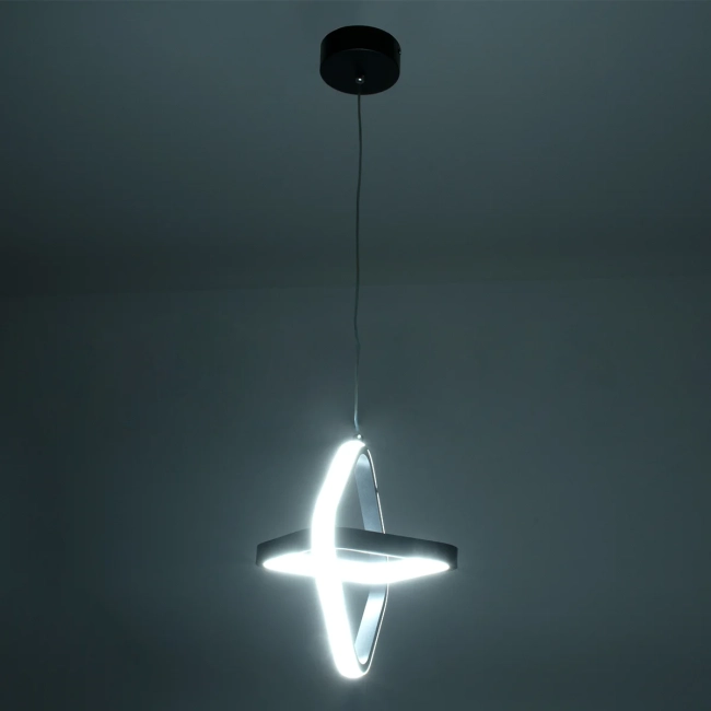 ROSE 61064 Μοντέρνο Κρεμαστό Φωτιστικό Οροφής LED 22W 2200lm 300° AC 220-240V IP20 Ρυθμιζόμενο Λευκό CCT με On/Off 2700K/4500K/6000K - Lumileds SMD Chip - Μαύρο Ματ - Μ24 x Π22 x Υ24cm - 3 Χρόνια Εγγύηση - 10