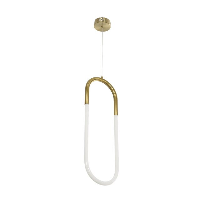 kelvo® GLOW KLV-101-0176 Κρεμαστό Φωτιστικό Οροφής LED 18W 1800lm 360° AC 220-240V IP20 Ρυθμιζόμενο Λευκό CCT με On/Off 2700K/4500K/6000K - Lumileds SMD Chip - Χρυσό Πλατίνα - Μ20 x Π2.5 x Υ60cm - 3 Χρόνια Εγγύηση - 6