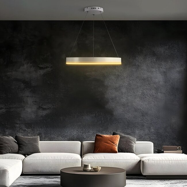kelvo® VENOM KLV-101-0188 Κρεμαστό Φωτιστικό Οροφής LED 45W 4500lm 120° AC 220-240V IP20 Ρυθμιζόμενο Λευκό CCT με Χειριστήριο από 2700K έως 6000K Dimmable - Lumileds SMD Chip - Λευκό Ματ - Μ60 x Π60 x Υ6.5cm - 3 Χρόνια Εγγύηση