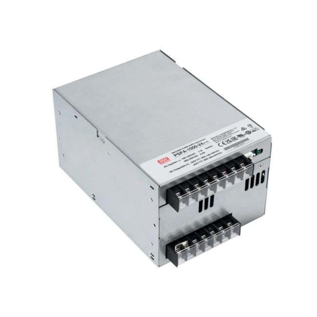 MEANWELL-PSPA1000-24 90792 Τροφοδοτικό/Μετασχηματιστής Class I PELV 1000W 42A AC 220-240V σε DC 24V IP20 - Ρυθμιζόμενo από DC 22V έως DC 28V - Ασημί - Μ17 x Π12 x Υ9.3cm - 3 Χρόνια Εγγύηση MEANWELL-PSPA1000-24 90792 Τροφοδοτικό/Μετασχηματιστής Class I PELV 1000W 42A AC 220-240V σε DC 24V IP20 - Ρυθμιζόμενo από DC 22V έως DC 28V - Ασημί - Μ17 x Π12 x Υ9.3cm - 3 Χρόνια Εγγύηση