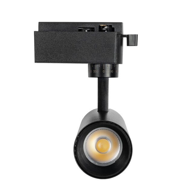 LUGANO 60804 Μονοφασικό Σποτ Ράγας LED 10W 1250lm 36° AC 220-240V IP20 Φυσικό Λευκό 4500K - Bridgelux COB Chip & TÜV SÜD Driver - Eurotrack 1PH - Μαύρο Ματ - Μ8.5 x Π5 x Υ18cm - 5 Χρόνια Εγγύηση - 3