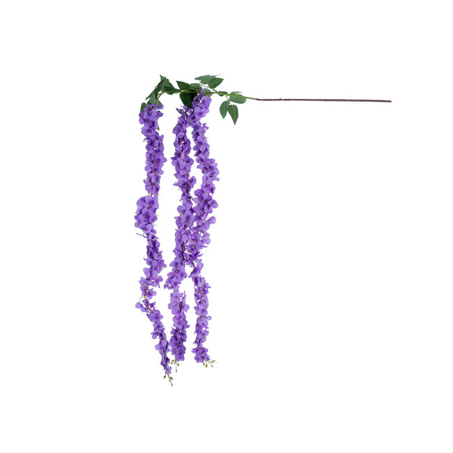 Artificial Garden PURPLE WISTERIA FLOWER BRANCH 21517 Τεχνητό Διακοσμητικό κλαδί Βιστέρια Μωβ Φ45 x Υ120cm