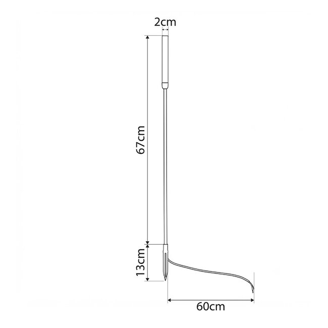 REED GLB-103-0007 Φωτιστικό Κολωνάκι Κήπου με Καρφωτή Βάση LED 2W 180lm 360° DC 24V Αδιάβροχο IP65 Θερμό Λευκό 2700K - Sanan SMD Chip - Μαύρο Ματ - Μ2 x Π2 x Υ80cm - 3 Χρόνια Εγγύηση - 5