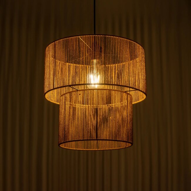 ROXXI 205-0019 Boho Κρεμαστό Φωτιστικό Οροφής με Ντουί 1 x E27 AC 220-240V IP20 - Μπεζ - M35 x Π35 x Υ37cm - 3