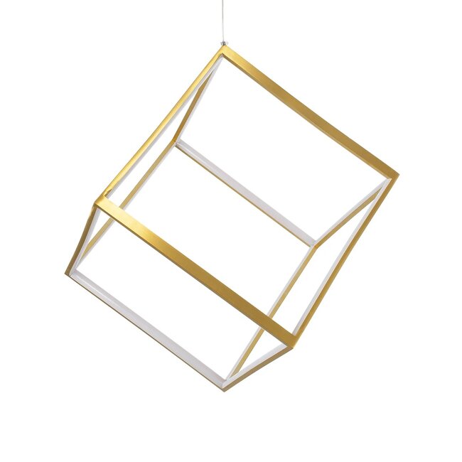 kelvo® KIBOO KLV-101-0262 Κρεμαστό Φωτιστικό Οροφής LED 36W 3600lm 360° AC 220-240V IP20 Ρυθμιζόμενο Λευκό CCT με Χειριστήριο από 2700K έως 6000K Dimmable - Lumileds SMD Chip - Χρυσό Πλατίνα - Μ40 x Π40 x Υ40cm - 3 Χρόνια Εγγύηση - 6