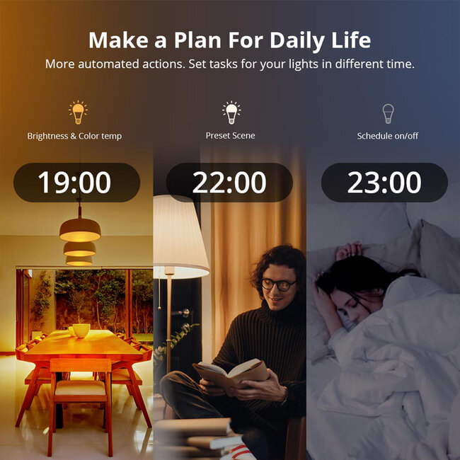 80071 SONOFF B02-BL-A60 - LED BULB E27 A60 806lm 9W WiFi+Bluetooth CW (Cool White + Warm white) Dimming Smart Bulb 2700K-6500K - 11