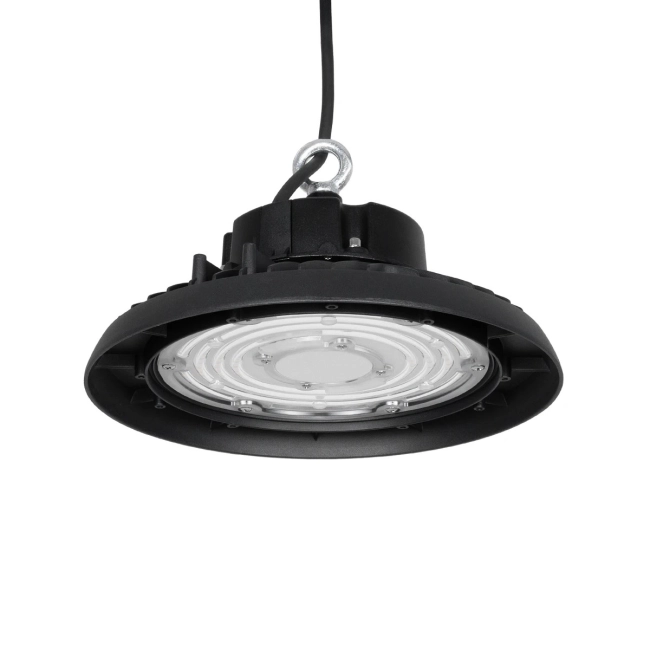 INDUSTRY 61501 LED UFO HIGH BAY 150W 275*SANAN OPTO CHIP 150lm/W 22500lm CRI≥80Ra SDCM<5 90° 85-265VAC 50/60Hz IP65 5000K TÜV SÜD CERTIFIED DRIVER - Μαύρο - Μ26.5 x Π26.5 x Υ15cm - 5 Χρόνια Εγγύηση