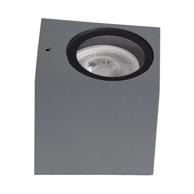 kelvo® BURANO KLV-101-0019 Φωτιστικό Τοίχου / Απλίκα για Λάμπα MR16 με Ντουί GU10 AC 220-240V Αδιάβροχο IP65 - Γκρι Ανθρακί Ματ - Μ8 x Π8 x Υ7cm - 5