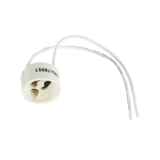 LAMPHOLDER 78951 Ντουί GU10 Πορσελάνης με 15cm Καλώδιο - IP20 - Φ2.7 x Μ15cm - 5 Χρόνια Εγγύηση - 8
