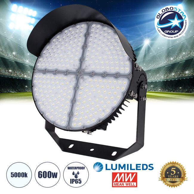 CYCLOP 90107 LED Προβολέας Γηπέδου 600W 96000LM 60° AC 100-277V IP65 - Ψυχρό Λευκό 5000K - MeanWell Driver & LumiLEDs Chip - 5 Years Warranty