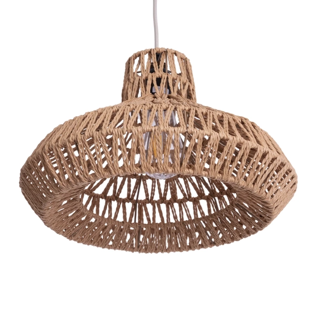  JENSON 00910 Boho Κρεμαστό Φωτιστικό Οροφής με Ντουί 1 x E27 AC 220-240V IP20 - Μπεζ - Μ38 x Π38 x Υ24cm - 6