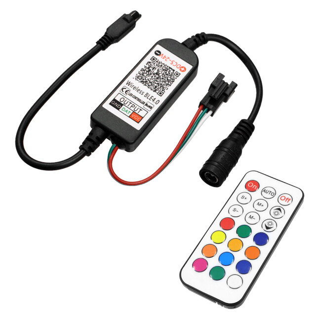 73449 Ασύρματος Bluetooth LED RGBW Dream-Color Magic Digital Controller με Χειριστήριο IR για LED Digital RGBW Προϊόντα DC 5-24V Max 2048 IC - 2
