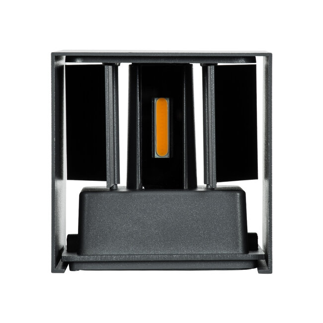 AXIS-S 60561 Φωτιστικό Τοίχου - Απλίκα Αρχιτεκτονικού Φωτισμού Εξωτερικού Χώρου Up & Down LED 10W 1150lm 10 έως 60° AC 220-240V Αδιάβροχο IP65 Μ10 x Π10 x Υ10cm - Θερμό Λευκό 2700K - Γκρι Ανθρακί - 6