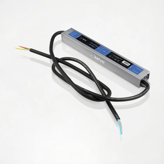 kelvo® SELAS KLV-107-0020 Τροφοδοτικό/Μετασχηματιστής Class II SELV 36W 3A AC 220-240V σε DC 12V Αδιάβροχο IP67 - Γκρι Ανθρακί Ματ - Μ22 x Π3 x Υ2cm - 5 Χρόνια Εγγύηση - 6