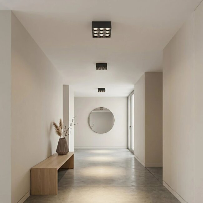 kelvo® LUMINAR KLV-101-0341 Φωτιστικό Downlight Σποτ LED 30W 4200lm 36° AC 220-240V IP20 Φυσικό Λευκό 4500K - Osram SMD Chip & TÜV SÜD Driver - Μαύρο Ματ - Μ12 x Π12 x Υ6.6cm - 5 Χρόνια Εγγύηση - 6