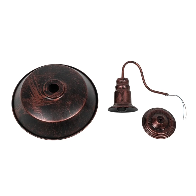 RAY 01052 Vintage Φωτιστικό Τοίχου - Απλίκα με Ντουί 1 x E27 AC 220-240V IP20 - Χάλκινο Εφέ Σκουριάς - Μ35 x Π40 x Υ32cm - 10