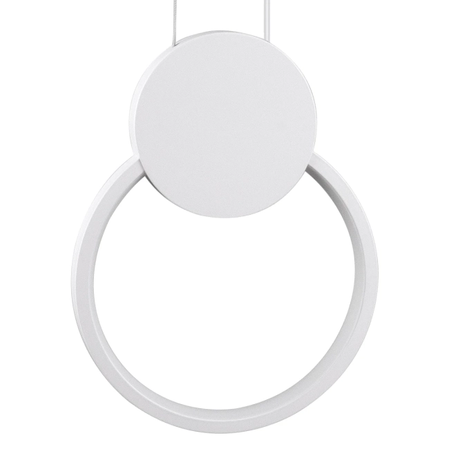  CYCLOS 61074 Μοντέρνο Κρεμαστό Φωτιστικό Οροφής LED 9W 900lm 300° AC 220-240V IP20 Ρυθμιζόμενο Λευκό CCT με On/Off 2700K/4500K/6000K - Lumileds SMD Chip - Λευκό Ματ - Μ21 x Π2.3 x Υ26.5cm - 3 Χρόνια Εγγύηση - 5