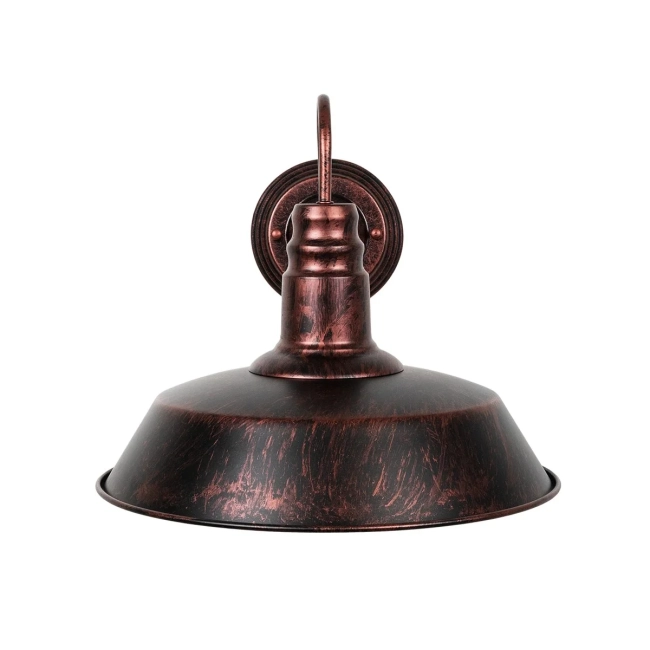 RAY 01052 Vintage Φωτιστικό Τοίχου - Απλίκα με Ντουί 1 x E27 AC 220-240V IP20 - Χάλκινο Εφέ Σκουριάς - Μ35 x Π40 x Υ32cm - 3