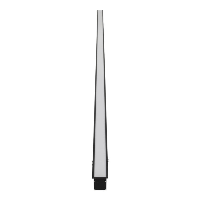 70818-3M AVATAR Linear Γραμμικό Αρχιτεκτονικό Χωνευτό Προφίλ Αλουμινίου Μαύρο με Λευκό Οπάλ Κάλυμμα για 4 Σειρές Ταινίας LED Πατητό - Press On 3 Μέτρα - 7