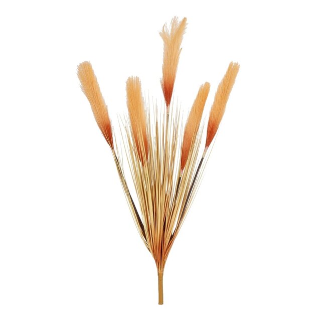 Artificial Garden ORANGE PAMPAS GRASS BRANCH 21486 Τεχνητό Διακοσμητικό Κλαδί Πορτοκαλί Πάμπας Y88cm