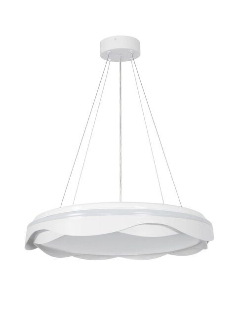 LOTUS GLB-101-0101 Μοντέρνο Κρεμαστό Φωτιστικό Οροφής LED 72W 7200lm 120° AC 220-240V IP20 Ρυθμιζόμενο Λευκό CCT με Χειριστήριο από 2700K έως 6000K Dimmable - Lumileds SMD Chip - Λευκό Ματ - Μ50 x Π50 x Υ9.5cm - 3 Χρόνια Εγγύηση - 4
