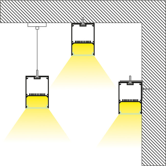 FELIX 61028-P Γραμμικό Κρεμαστό Φωτιστικό Linear LED CCT 54W 6500lm 120° AC 220-240V Μ120 x Π3.5 x Υ7cm - Εναλλαγή Φωτισμού μέσω Τηλεχειριστηρίου All In One Ψυχρό 6000k+Φυσικό 4500k+Θερμό 2700k Dimmable - Μαύρο - 3 Years Warranty - 11