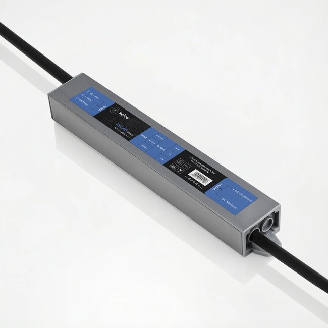 kelvo® SELAS KLV-107-0019 Τροφοδοτικό/Μετασχηματιστής Class II SELV 24W 2A AC 220-240V σε DC 12V Αδιάβροχο IP67 - Γκρι Ανθρακί Ματ - Μ18.2 x Π3 x Υ2cm - 5 Χρόνια Εγγύηση - 2