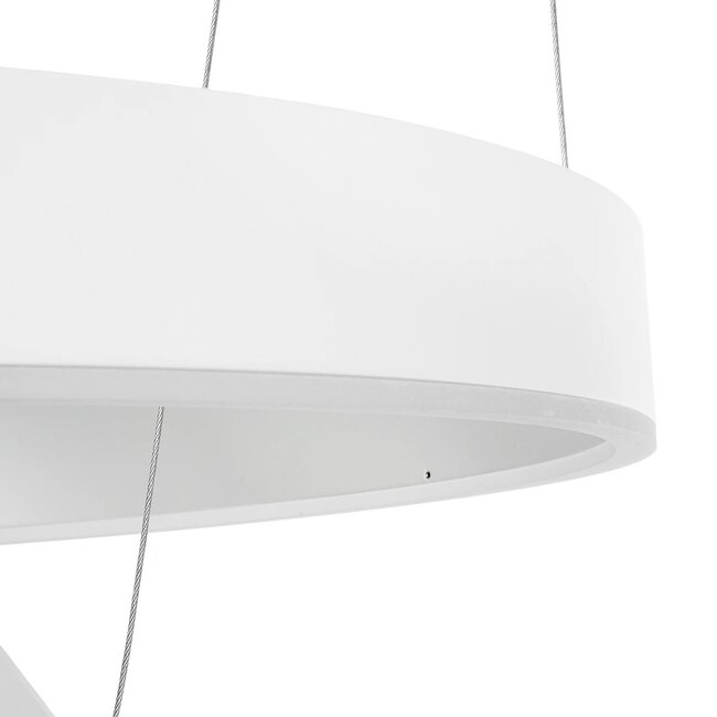 kelvo® VENOM KLV-101-0197 Κρεμαστό Φωτιστικό Οροφής LED 75W 7500lm 120° AC 220-240V IP20 Ρυθμιζόμενο Λευκό CCT με Χειριστήριο από 2700K έως 6000K Dimmable - Lumileds SMD Chip - Λευκό Ματ - Μ60 x Π60 x Υ40cm - 3 Χρόνια Εγγύηση - 8