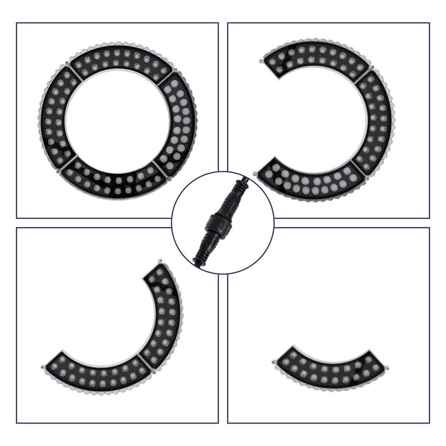 TREELIGHT-JINA 90692 Κυρτή Μπάρα Φωτισμού Wall Washer με Αντιθαμβωτική Γρίλια Ειδική για Φυτά - Δέντρα LED 18W 1530lm 10° DC 24V Αδιάβροχο IP67 L29 x W11 x H10.5cm RGBW DMX512 - Γκρι - 3 Years Warranty - 9